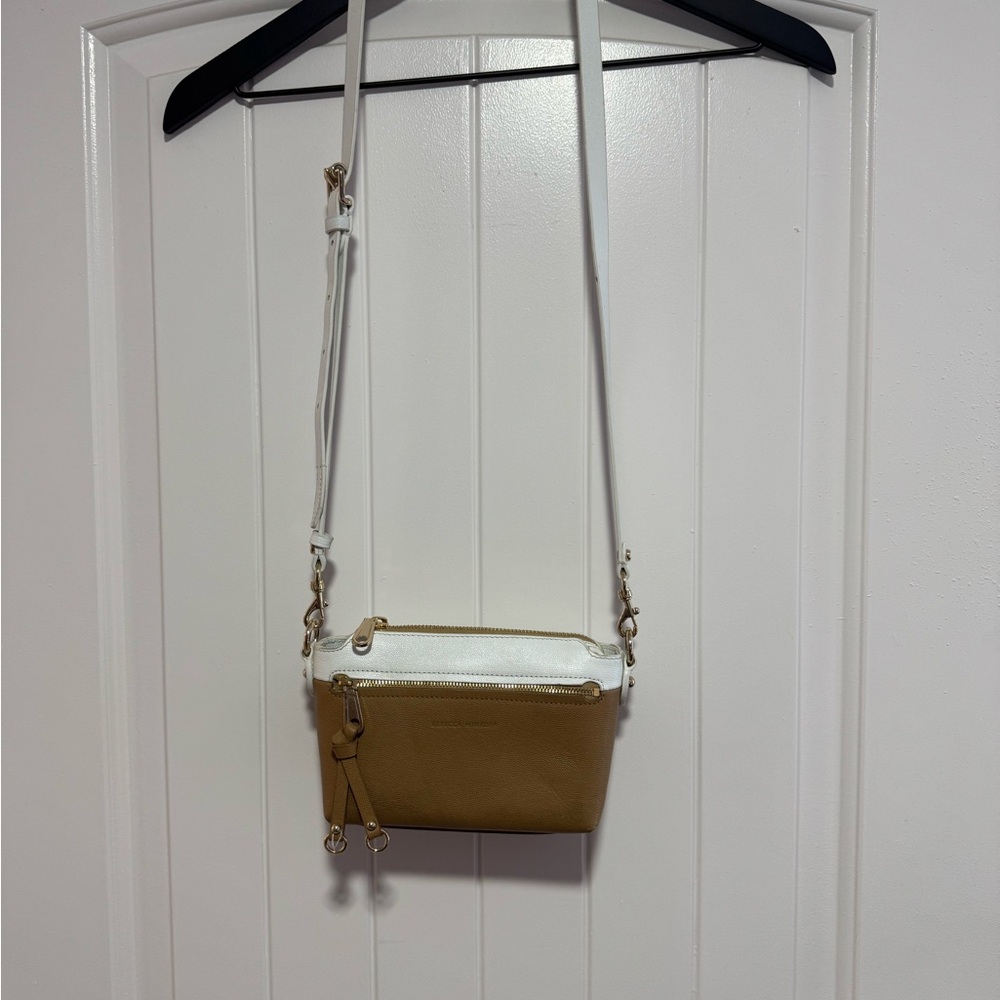 Rebecca Minkoff White and Tan Crossbody Bag